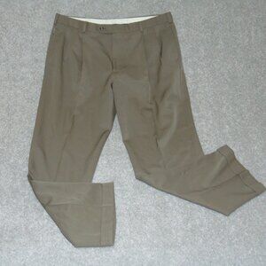 Brooks Brothers Madison Mens Dress Pants 40x32 Solid Beige 100% Wool  Pleated